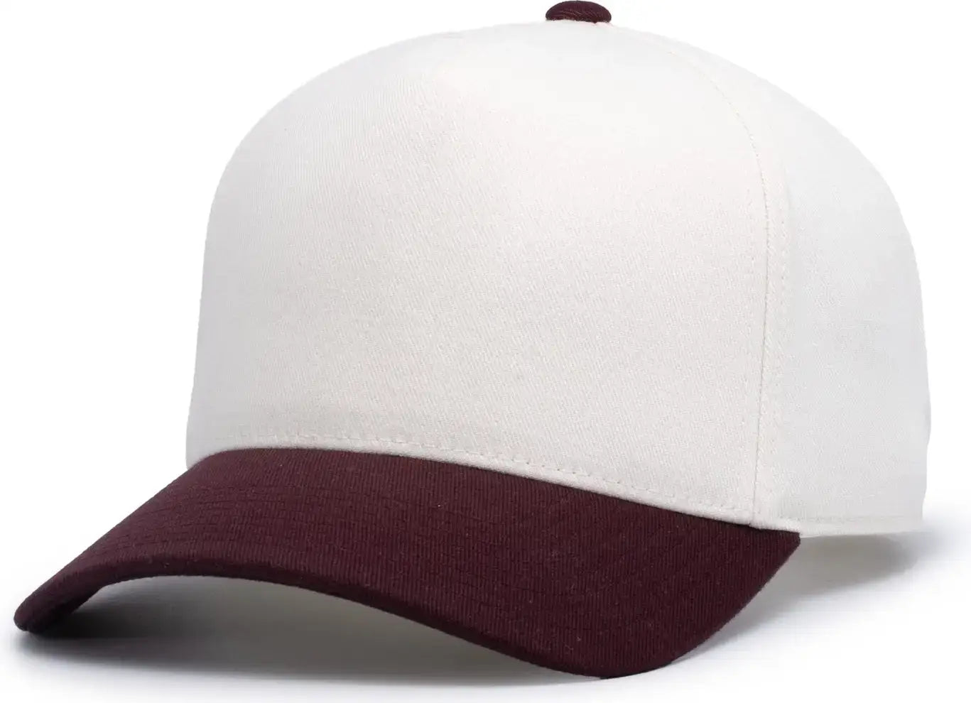 Pacific Headwear P814 Heritage 5-Panel Snapback Cap - Vintage White Cardinal - Vintage White Cardinal / One Size Fits