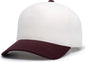 Pacific Headwear P814 Heritage 5-Panel Snapback Cap - Vintage White Cardinal - Vintage White Cardinal / One Size Fits