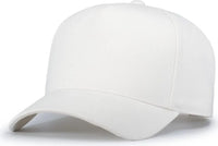 Pacific Headwear P814 Heritage 5-Panel Snapback Cap - Vintage White - Vintage White / One Size Fits Most