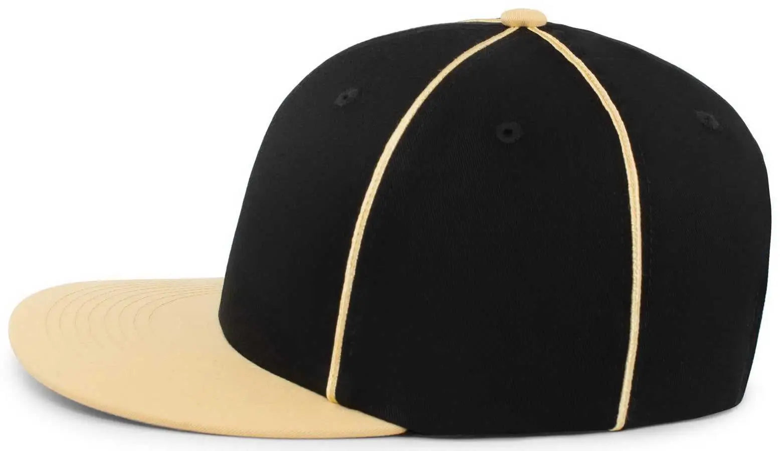Pacific Headwear P820 Momentum Team Cap - Black Vegas Gold