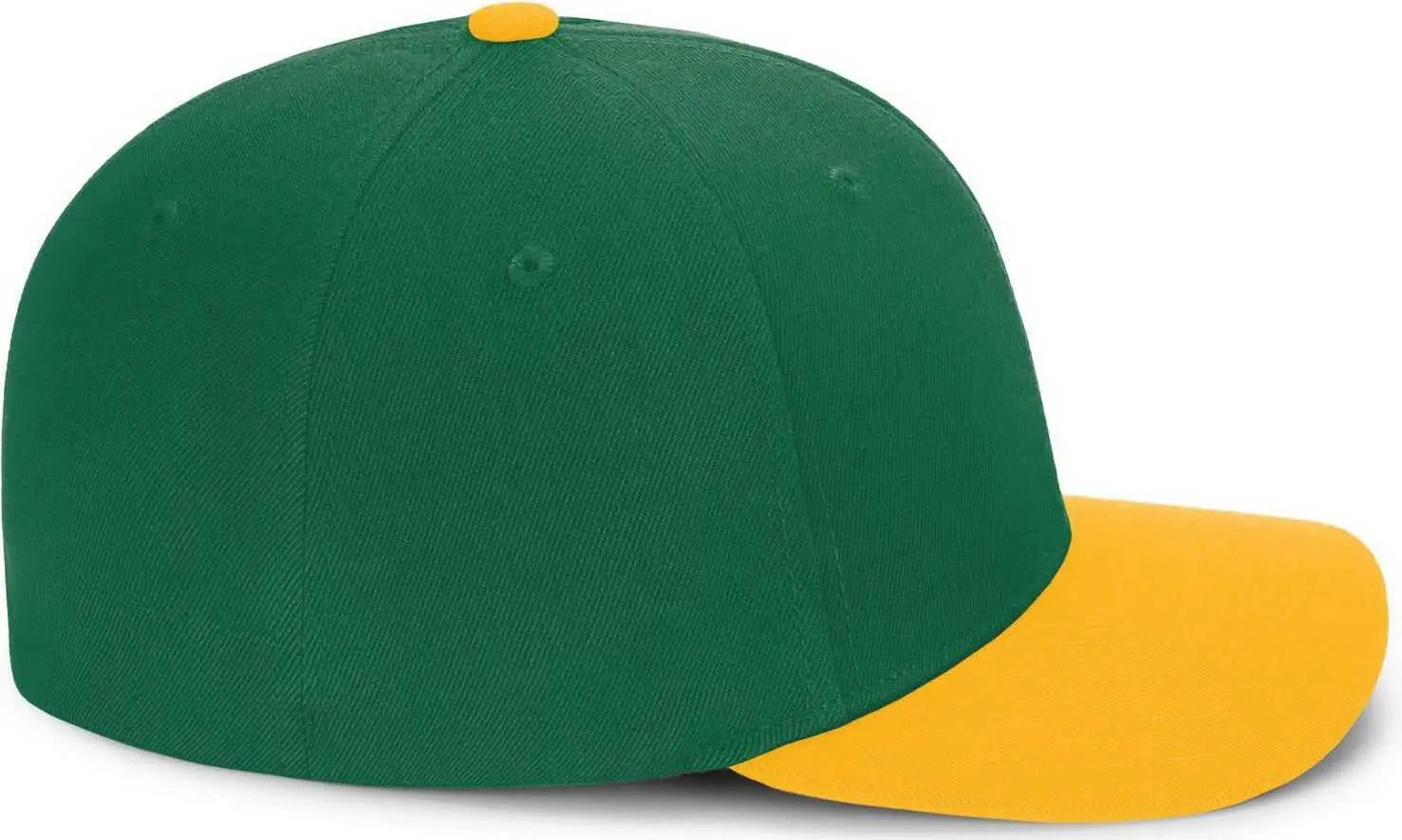 Pacific Headwear P821 Pro Wool Pacflex Cap - Dark Green Gold