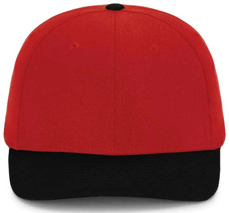 Pacific Headwear P821 Pro Wool Pacflex Cap - Red Black