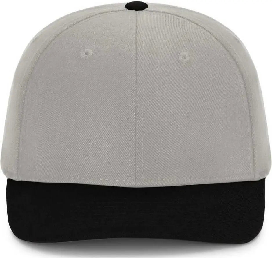 Pacific Headwear P821 Pro Wool Pacflex Cap - Silver Black
