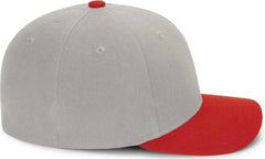 Pacific Headwear P821 Pro Wool Pacflex Cap Silver Red