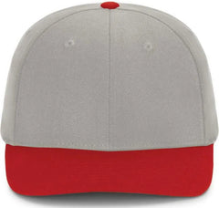 Pacific Headwear P821 Pro Wool Pacflex Cap Silver Red