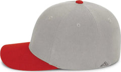 Pacific Headwear P821 Pro Wool Pacflex Cap Silver Red