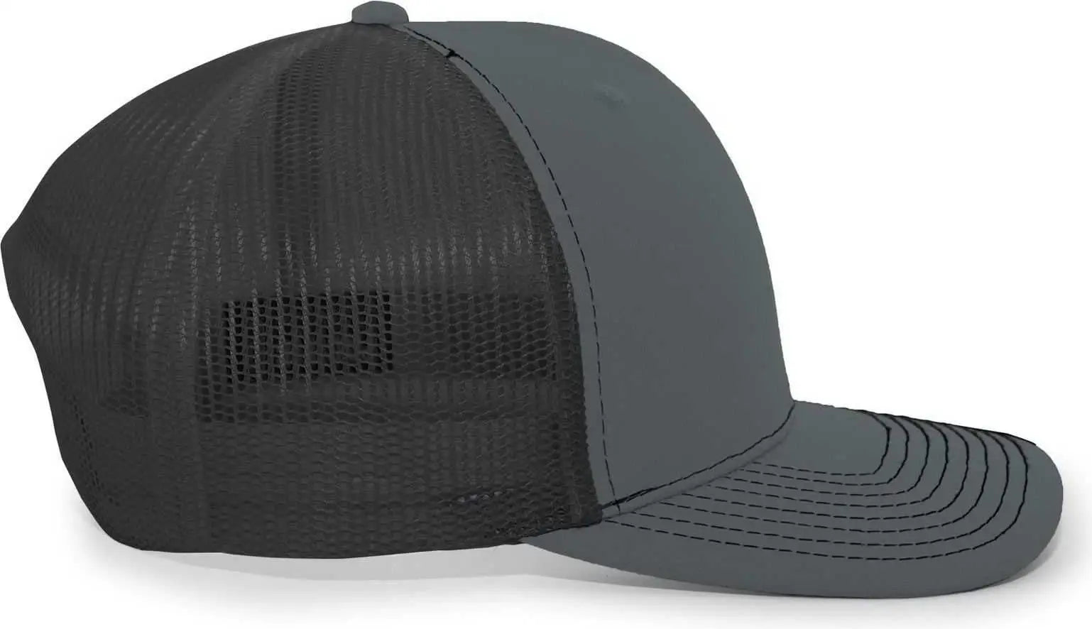 Pacific Headwear PE10 Trucker Snapback Cap - Graphite Black - Dark Gray Black / 7’’ - 7 7/8’’