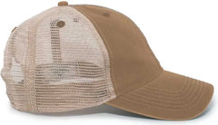 Pacific Headwear Sol302 Sofl Letr Cotton/Poly Cap - Royal - Brown Tan Brown / 7’’ - 7 7/8’’