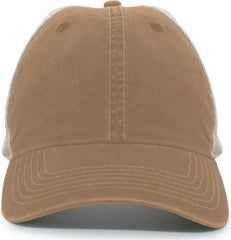 Pacific Headwear Sol302 Sofl Letr Cotton/Poly Cap - Royal - Brown Tan Brown / 7’’ - 7 7/8’’