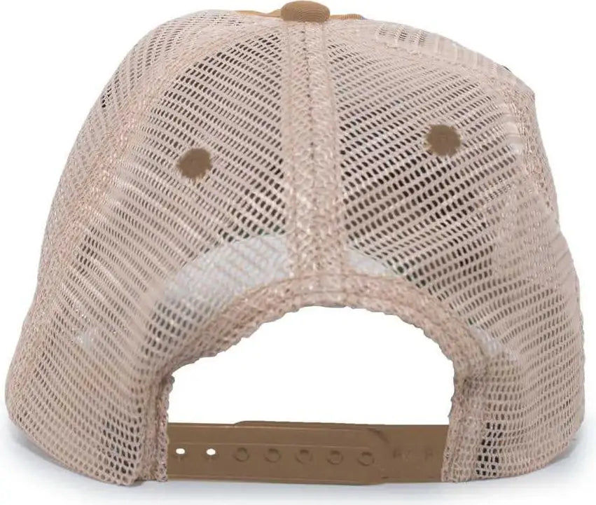 Pacific Headwear Sol302 Sofl Letr Cotton/Poly Cap - Royal - Brown Tan Brown / 7’’ - 7 7/8’’