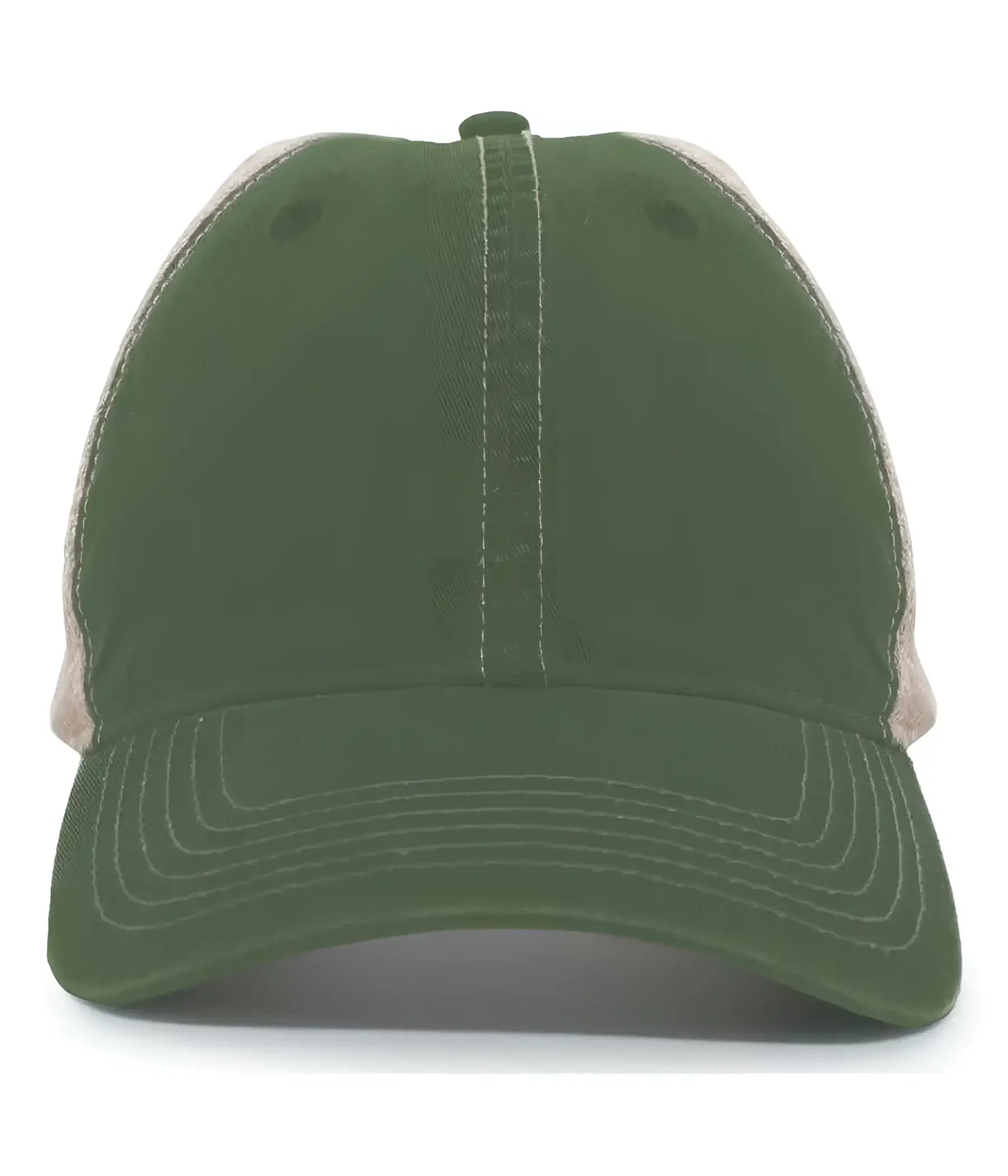 Pacific Headwear V37 Broken-In Trucker Mesh Snapback Cap - Dark Green Tan - Forest Tan / 7’’ - 7 7/8’’
