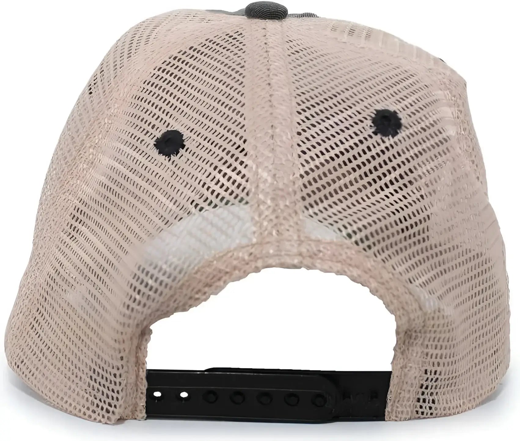 Pacific Headwear V37 Vintage Dirty Trucker Snapback Cap - Black Tan Black - Black Tan Black / 7’’ - 7 7/8’’