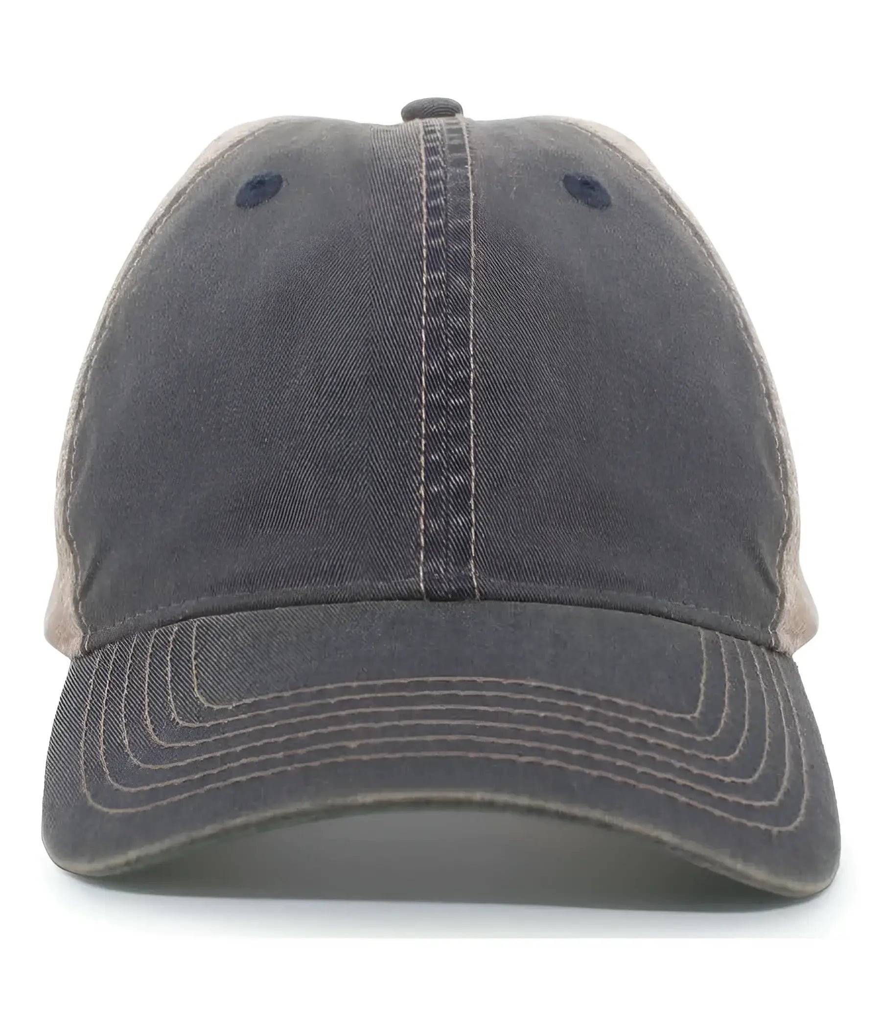 Pacific Headwear V37 Vintage Dirty Trucker Snapback Cap - Navy Tan Navy - Navy Tan Navy / 7’’ - 7 7/8’’