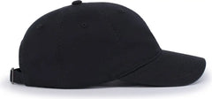 Pacific Headwear V57 Blank Vintage Buckle Strap Adjustable Cap - Black - Black / OS