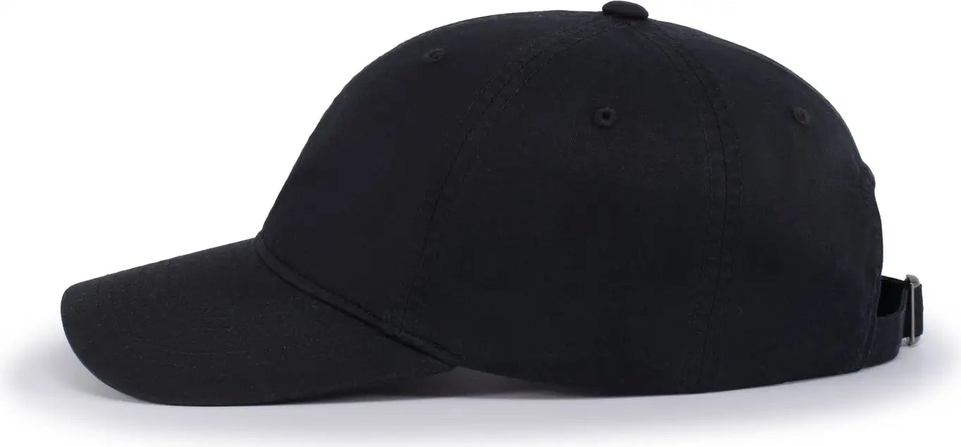 Pacific Headwear V57 Blank Vintage Buckle Strap Adjustable Cap - Black - Black / OS
