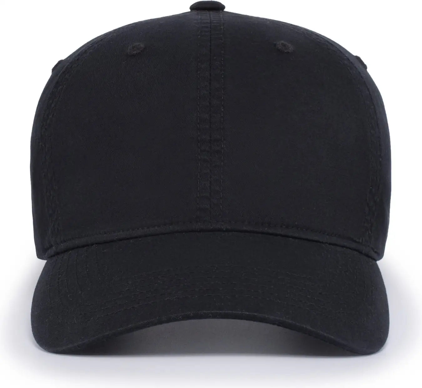 Pacific Headwear V57 Blank Vintage Buckle Strap Adjustable Cap - Black - Black / OS