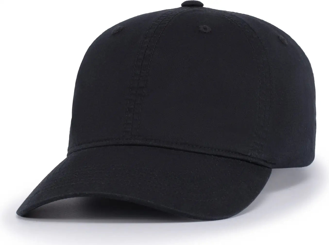 Pacific Headwear V57 Blank Vintage Buckle Strap Adjustable Cap - Black - Black / OS