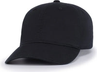 Pacific Headwear V57 Blank Vintage Buckle Strap Adjustable Cap - Black - Black / OS