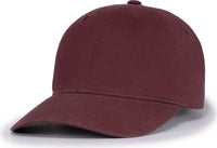 Pacific Headwear V57 Blank Vintage Buckle Strap Adjustable Cap - Maroon - Maroon / OS