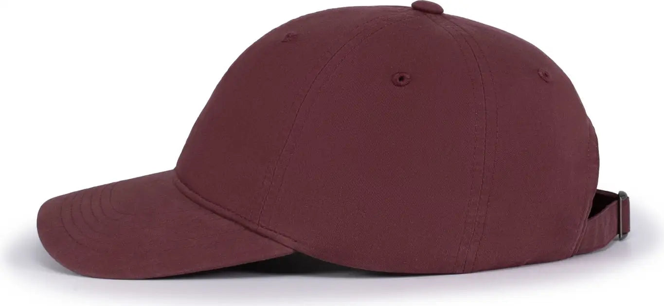 Pacific Headwear V57 Blank Vintage Buckle Strap Adjustable Cap - Maroon - Maroon / OS