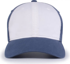 Pacific Headwear V57 Blank Vintage Buckle Strap Adjustable Cap - White Royal Royal - White Royal / OS
