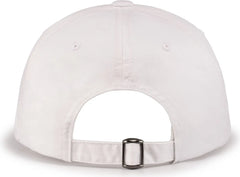 Pacific Headwear V57 Blank Vintage Buckle Strap Adjustable Cap - White - White / OS