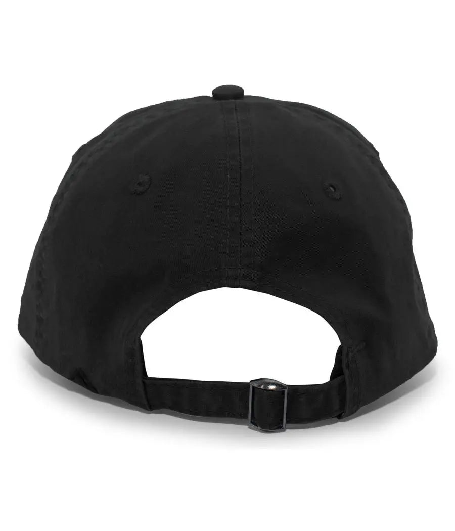 Pacific Headwear V57 Vintage Cotton Buckle Back Cap - Black - Black / 7’’ - 7 7/8’’