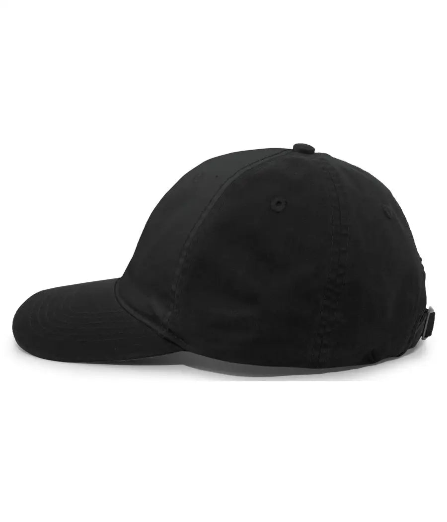 Pacific Headwear V57 Vintage Cotton Buckle Back Cap - Black - Black / 7’’ - 7 7/8’’