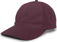 Pacific Headwear V57 Vintage Cotton Buckle Back Cap - Maroon - Maroon / 7’’ - 7 7/8’’
