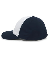 Pacific Headwear V57 Vintage Cotton Buckle Back Cap - Navy White - Navy White / 7’’ - 7 7/8’’
