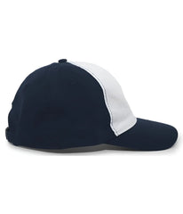 Pacific Headwear V57 Vintage Cotton Buckle Back Cap - Navy White - Navy White / 7’’ - 7 7/8’’