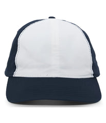 Pacific Headwear V57 Vintage Cotton Buckle Back Cap - Navy White - Navy White / 7’’ - 7 7/8’’