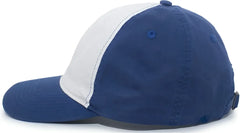 Pacific Headwear V57 Vintage Cotton Buckle Back Cap - Royal White - Royal White / 7’’ - 7 7/8’’