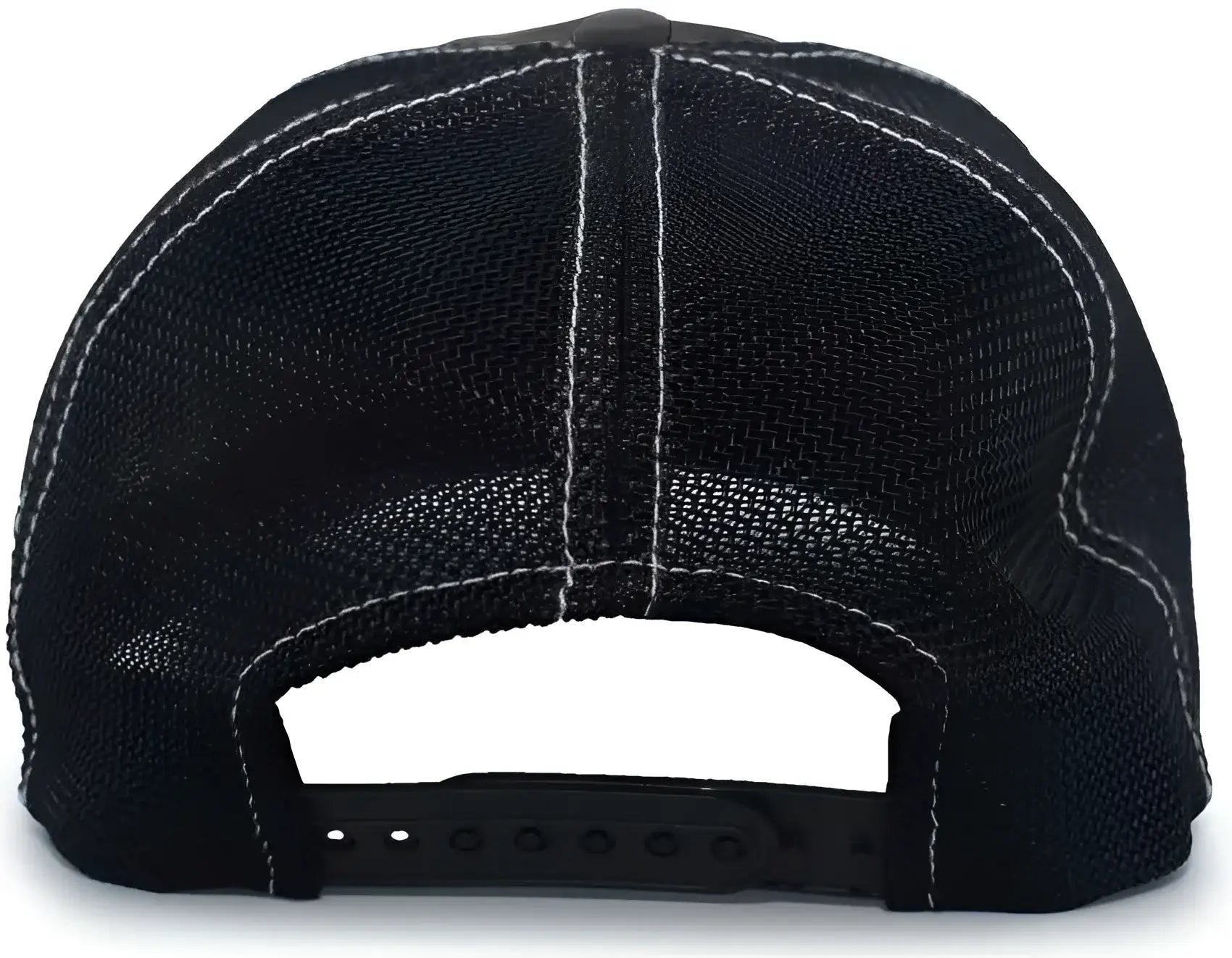 Pacific Headwear V67 Vintage Trucker Mesh Snapback Cap - Black Black - Black / 7’’ - 7 7/8’’