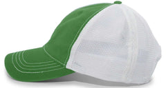Pacific Headwear V67 Vintage Trucker Mesh Snapback Cap - Kelly White - Kelly White / 7’’ - 7 7/8’’
