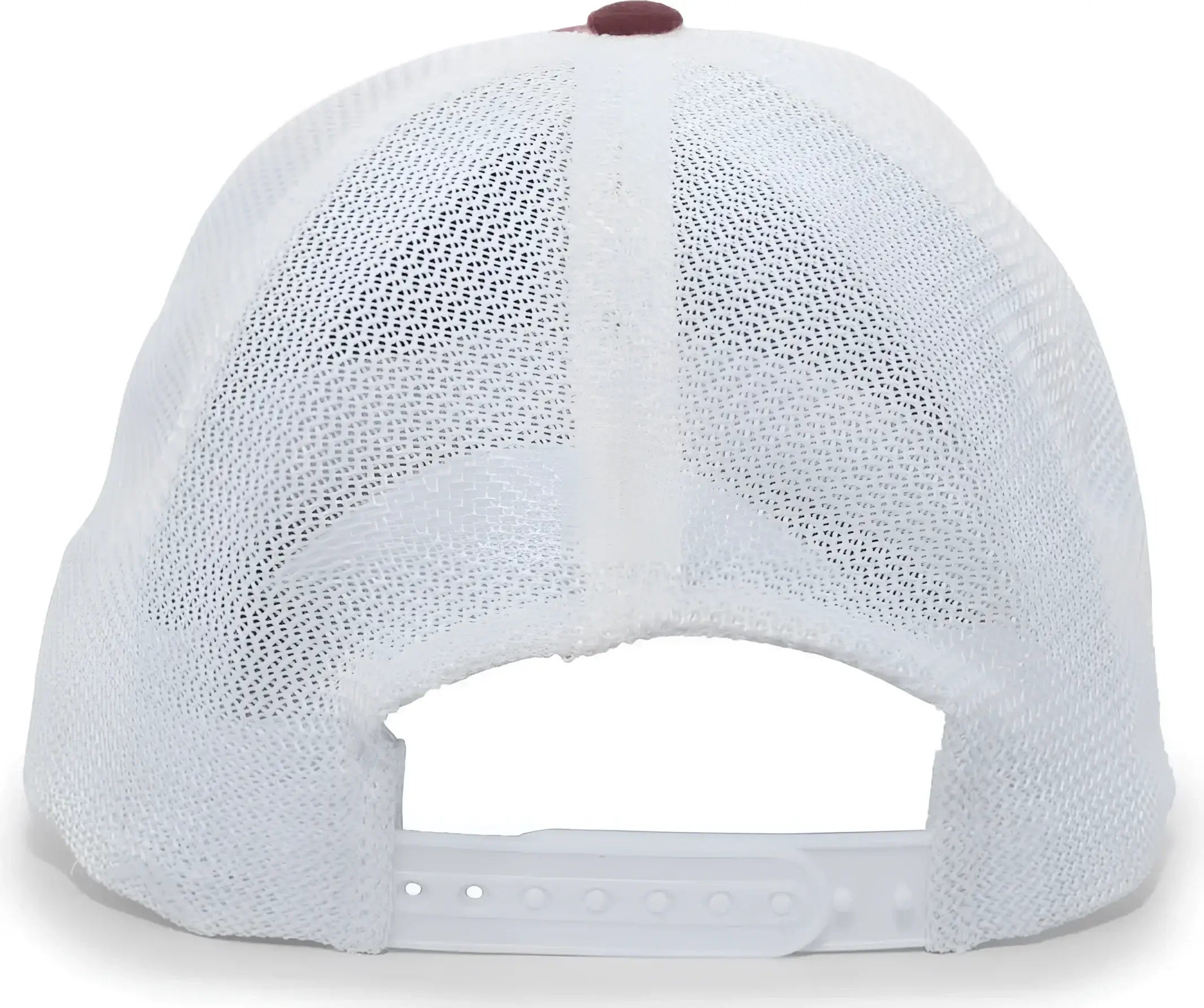 Pacific Headwear V67 Vintage Trucker Mesh Snapback Cap - Maroon White - Maroon White / 7’’ - 7 7/8’’