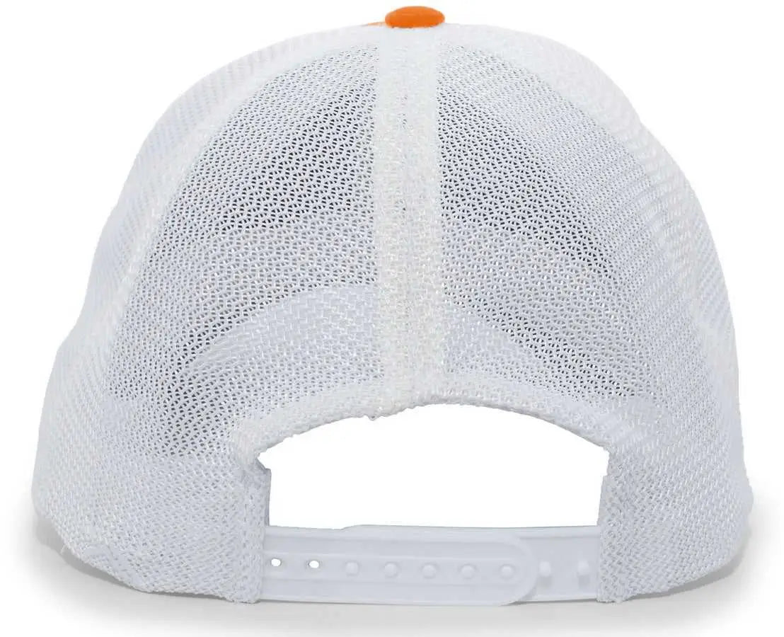 Pacific Headwear V67 Vintage Trucker Snapback Cap - Orange White Orange - Orange White / 7’’ - 7 7/8’’