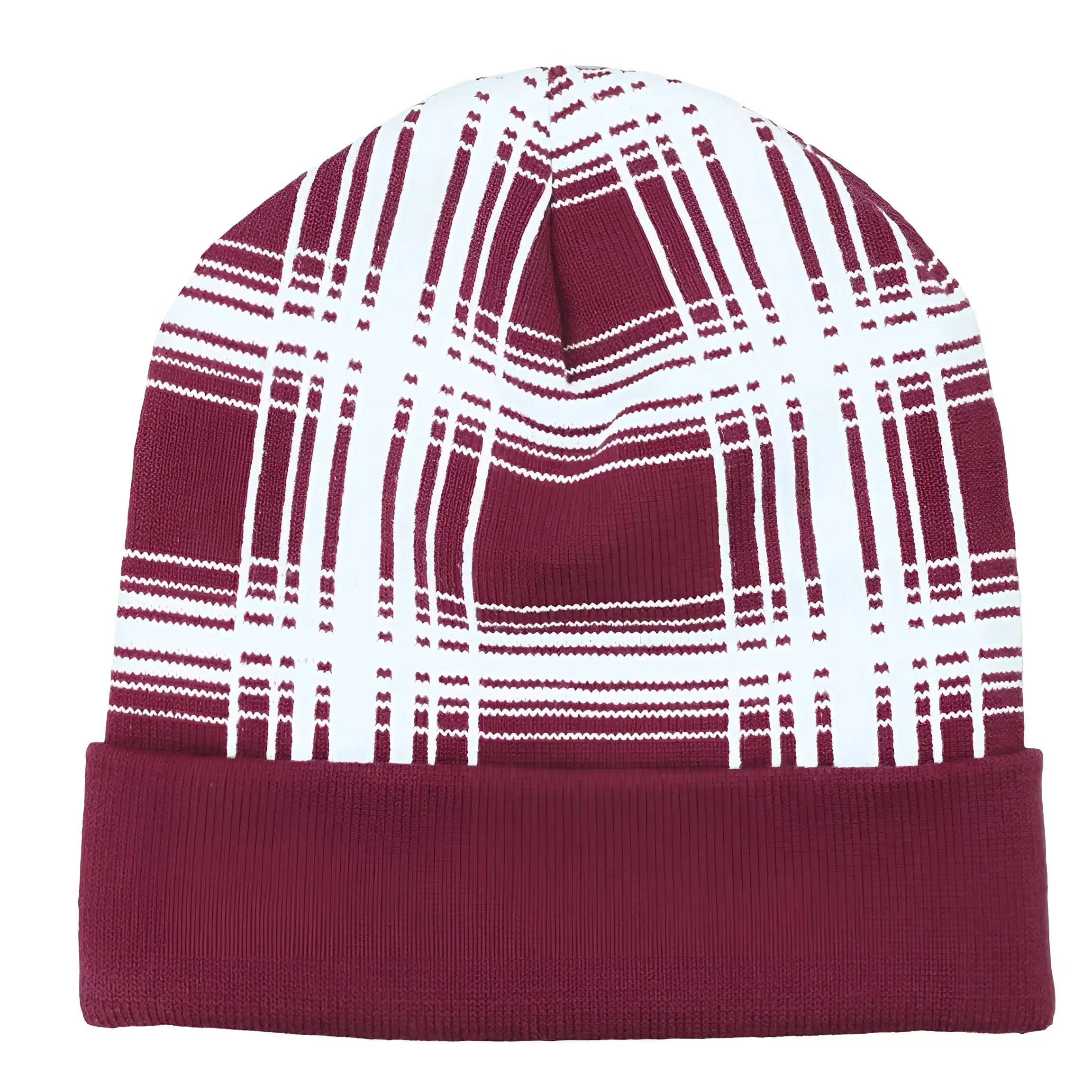 Pennant HW24 Mega Plaid Beanie Maroon Red Maroon / OSFM