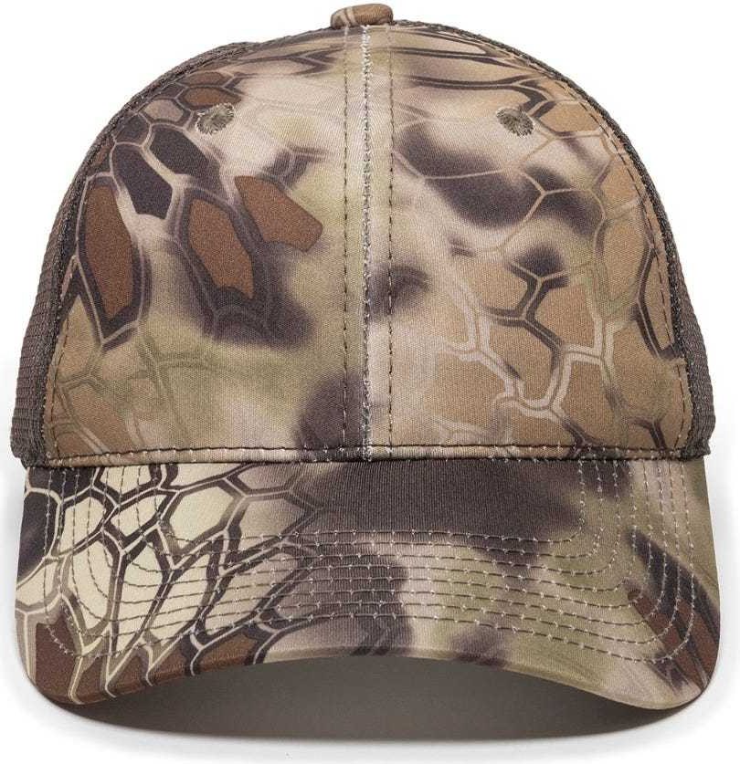OC Sports PFC-150M Adjustable Mesh Back Cap - Kryptek Highlander  Brown | HIT a Double