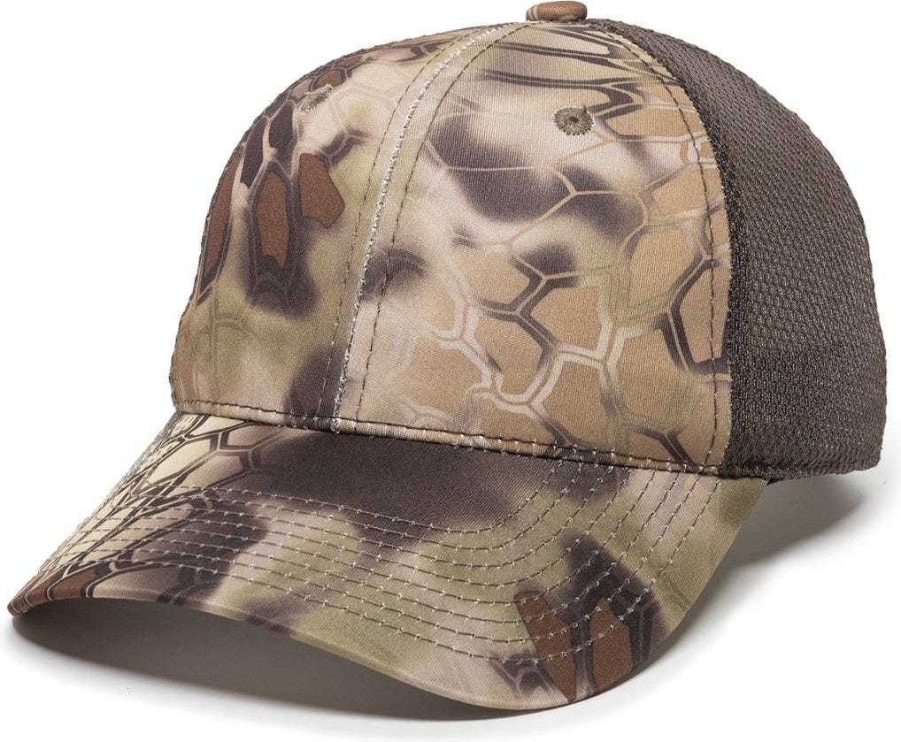 OC Sports PFC-150M Adjustable Mesh Back Cap - Kryptek Highlander  Brown | HIT a Double