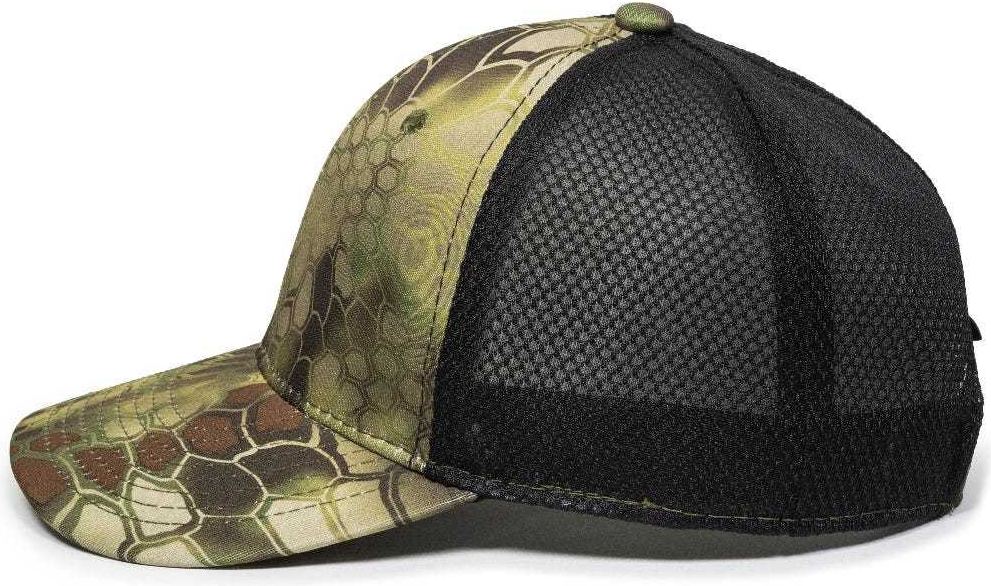 OC Sports PFC-150M Adjustable Mesh Back Cap - Kryptek Mandrake  Black | HIT a Double