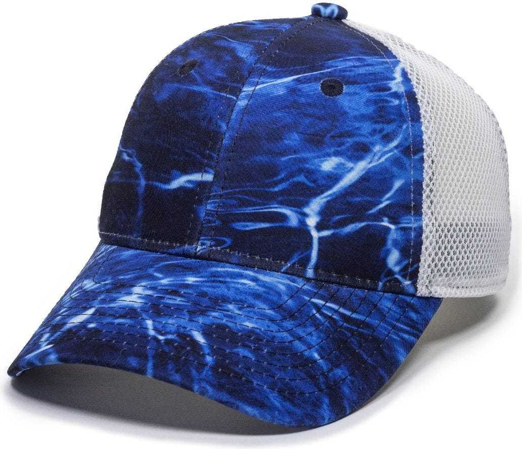 OC Sports PFC150M Performance Camo Mesh-Back Cap - Mossy Oak Marlin/ White | HIT a Double