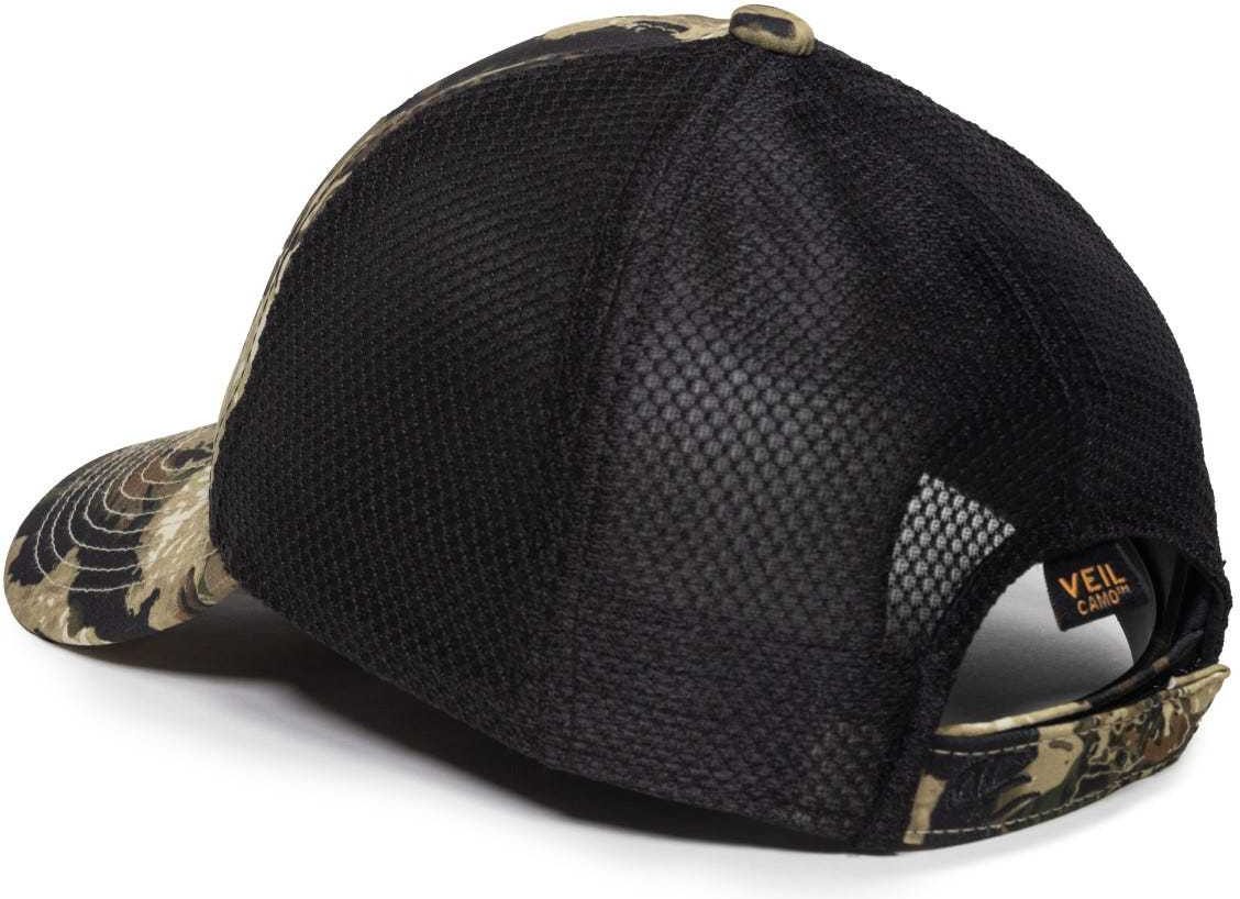 OC Sports PFC150M Performance Camo Mesh-Back Cap - Veil Whitetail Black | HIT a Double