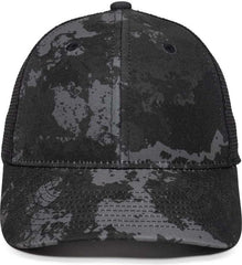 OC Sports PFC150M Performance Camo Mesh-Back Cap - Veil Tac-Black Black | HIT a Double