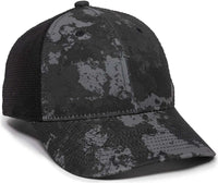 OC Sports PFC150M Performance Camo Mesh-Back Cap - Veil Tac-Black Black | HIT a Double