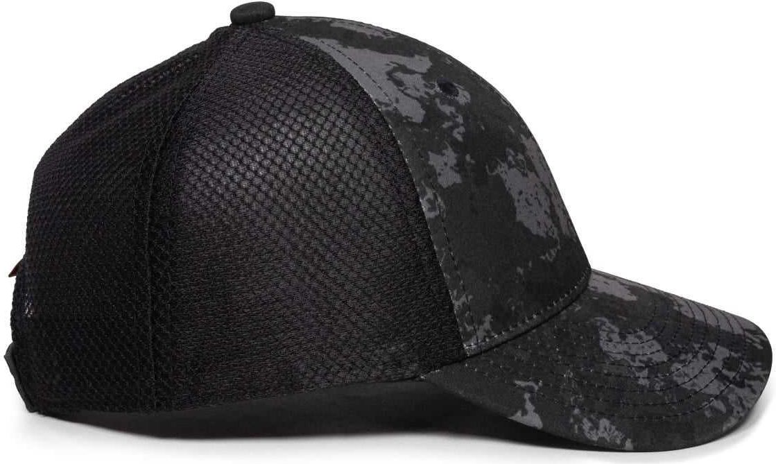 OC Sports PFC150M Performance Camo Mesh-Back Cap - Veil Tac-Black Black | HIT a Double