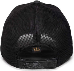 OC Sports PFC150M Performance Camo Mesh-Back Cap - Veil Tac-Black Black | HIT a Double