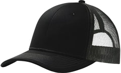 Port Authority C112 Snapback Trucker Cap - Black Gray Steel - Black Dark Gray / One Size Fits Most