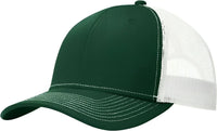 Port Authority C112 Snapback Trucker Cap - Dark Green White - Forest White / One Size Fits Most