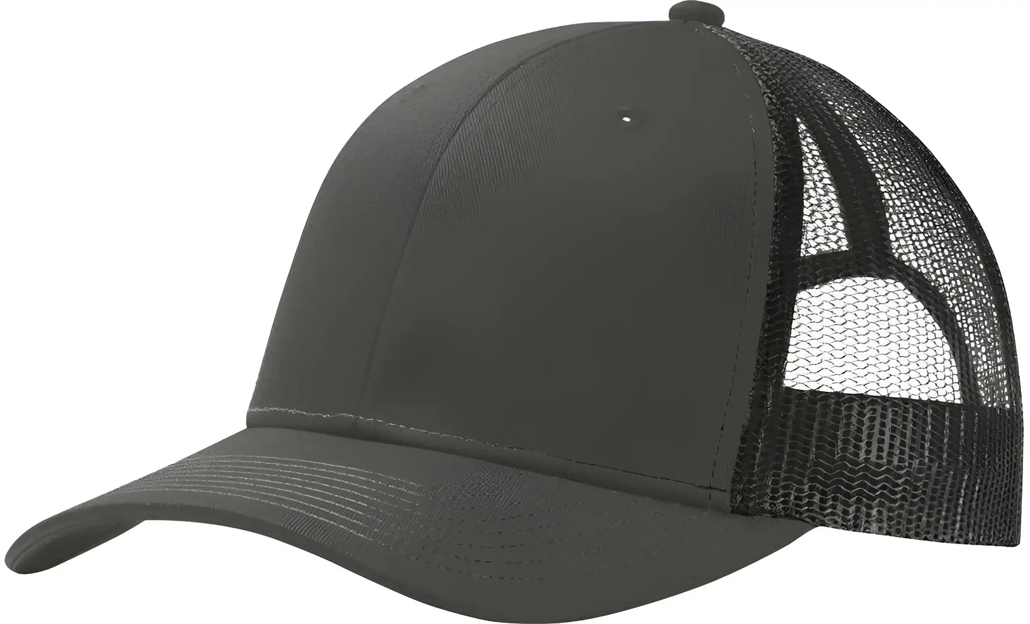 Port Authority C112 Snapback Trucker Cap - Gray Steel - Dark Gray / One Size Fits Most